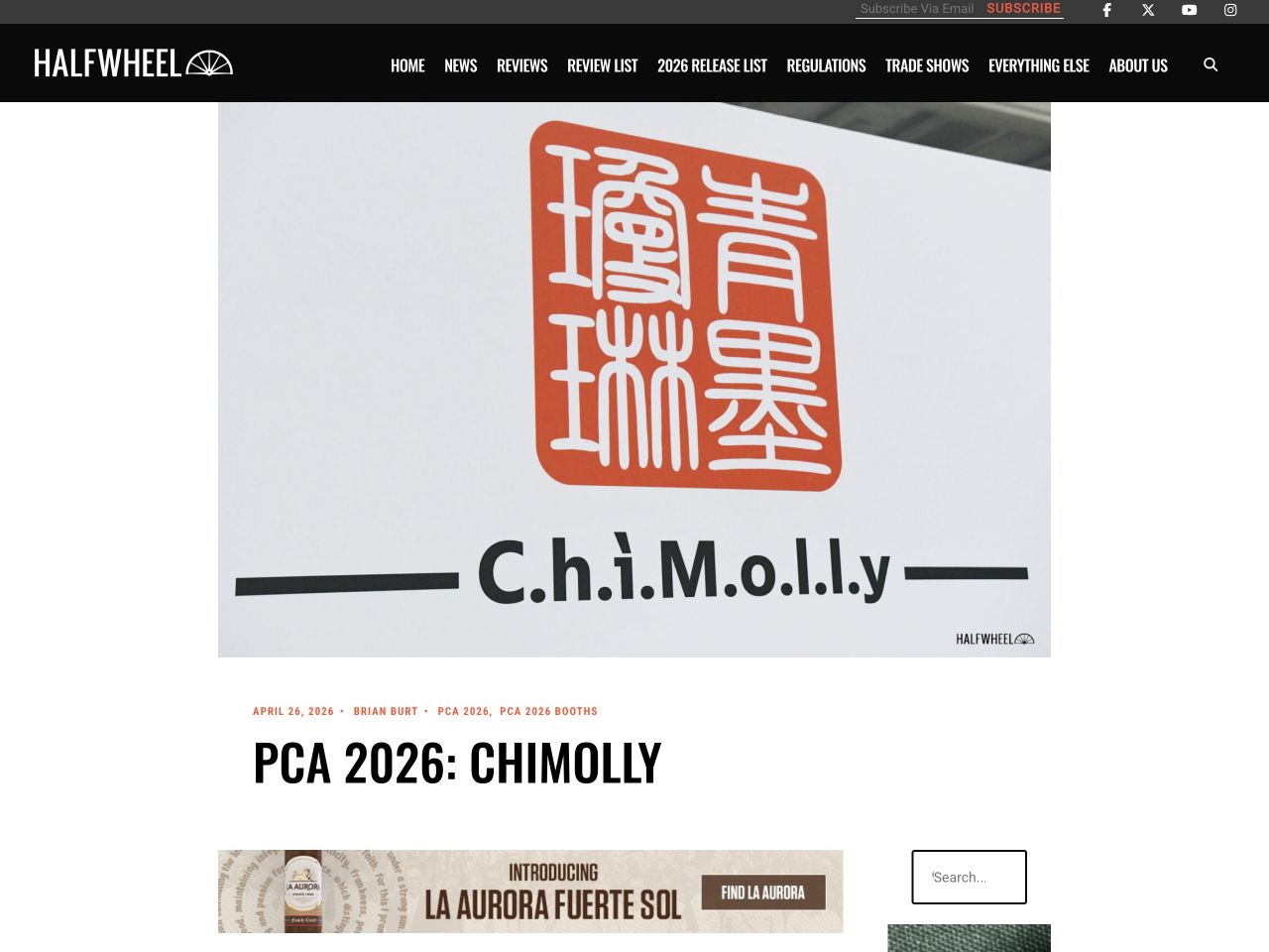 First screen of the halfwheel PCA 2026 ChiMolly article, including the publication header, date and title